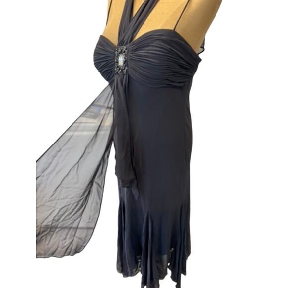 "CAMILLE LA VIE" VNT Halter Dress SZ 10P Babydoll Fairy Bling Detail Loose Bead - Picture 3 of 13